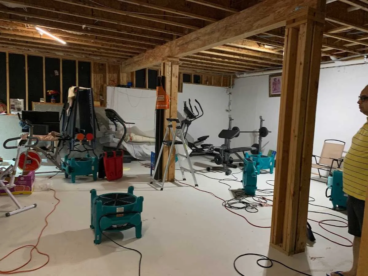 Basement drying equipment setup for Odor Removal & Deodorization in Sedalia